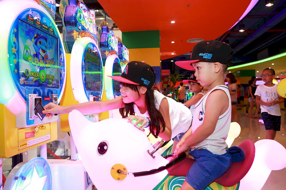 Mipec Long Bien has a children's play area with many interesting games